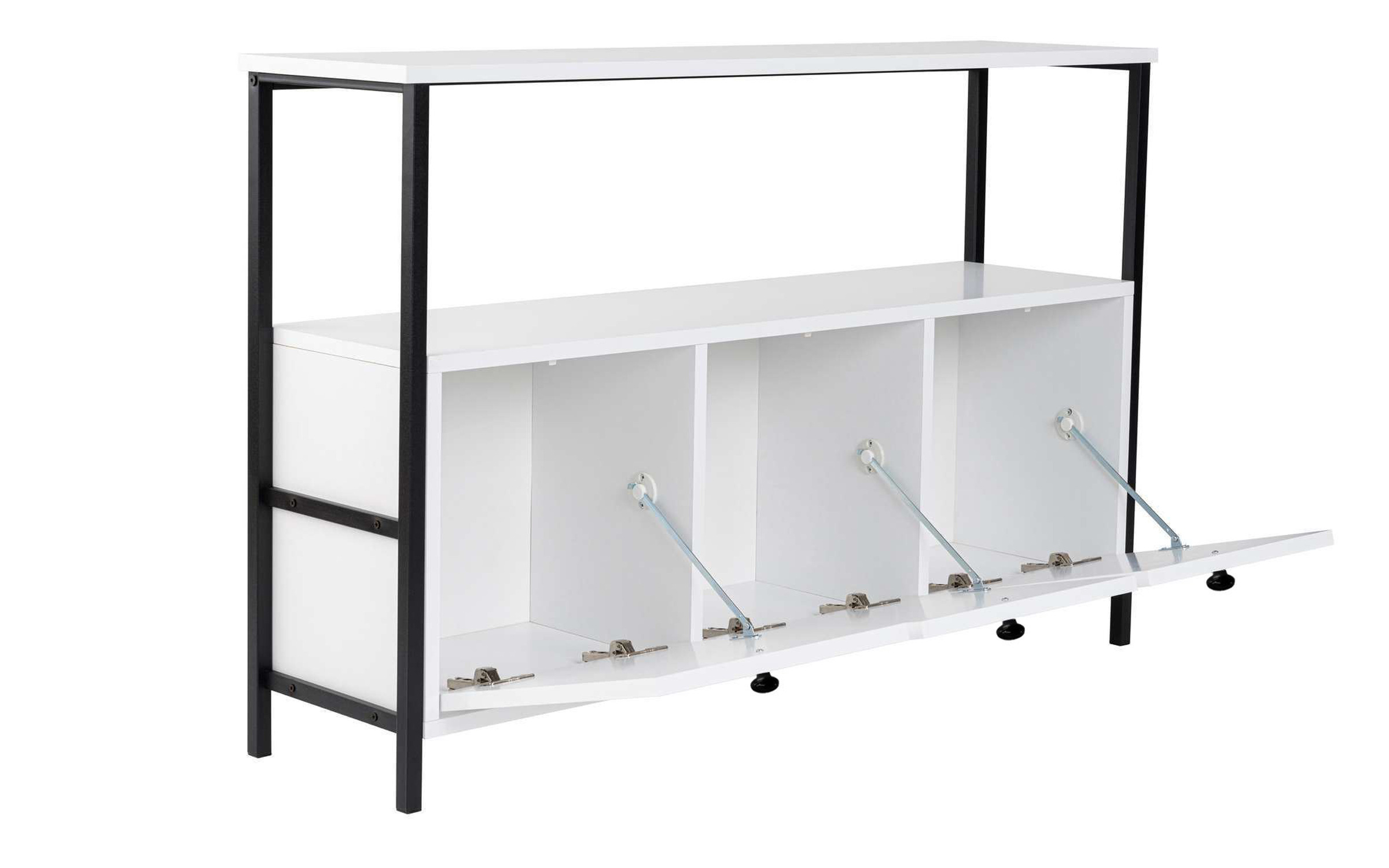 Masa consola Solans, alb + negru  8